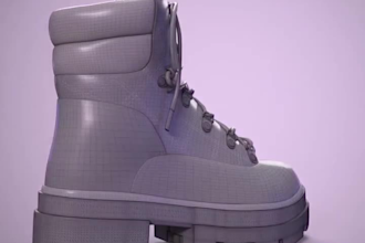 create realistic 3d footwear, sneakers, and shoe models