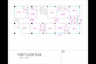 draft 2d and 3d modelling for house, building plan