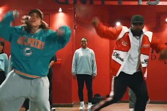 create an energetic group dance video with professional choreography