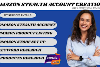 create fully verified amazon stealth account amazon store set up