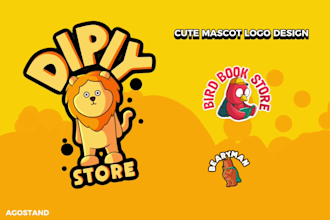 create cute cartoon character mascot logo design