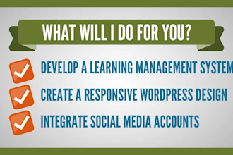 develop wordpress lms elearning education website