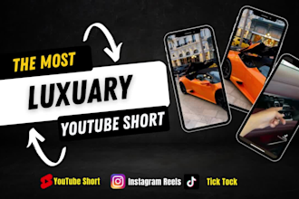 create trending luxury youtube shorts and instagram reels