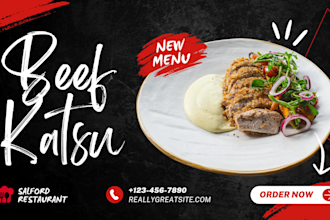 design restaurant food menu, digital menu, and a price list