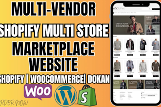 create shopify woocommerce multi vendor store ecommerce marketplace website