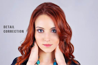 make photoshop retouching of 5 pictures