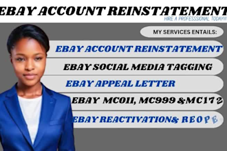 reinstate  permanently suspended ebay account  ebay mc011 mc999 mc172