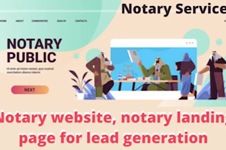 build notary website, notary landing page for leads
