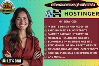 design a fast SEO optimized hostinger wordpress ecommerce business website figma