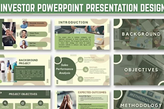 do investor animation slide business powerpoint presentation design, pitch deck