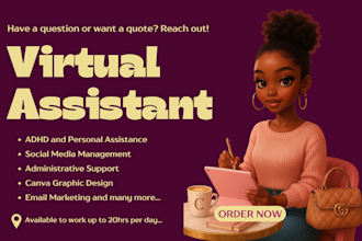 be creative va, personal virtual assistant for small business owners, start ups