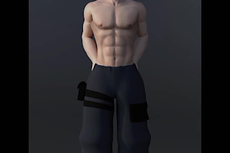 model your oc as a vrchat avatar with facial expressions
