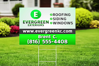 design yard signs, lawn signs, and bandit signs in 3 hours