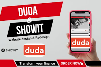 setup a 6figure duda website design, redesign showit website design redesign
