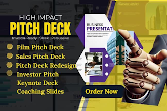 design a professional pitch deck design  investor ready and persuasive slides