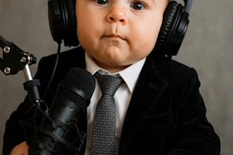 make ai news baby podcast viral ai baby podcast talking video funny baby podcas