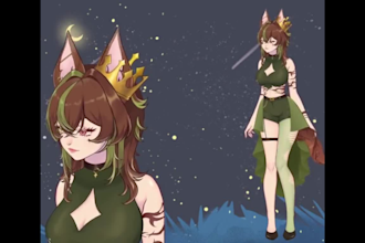 design and rig live2d vtuber model 2d vtuber model 2d anime 3d vtuber commission