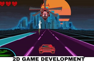 develop 2d game development 2d unity game 2d fighting shooting car racing game