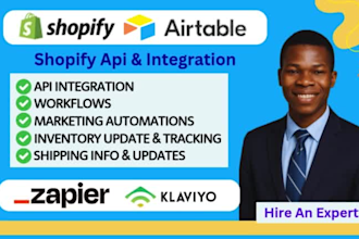 optimize shopify sales with expert klaviyo API, airtable integration zapier make