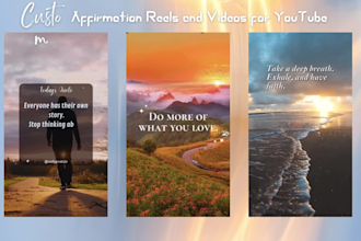 create custom affirmation videos and guided meditation videos for youtube