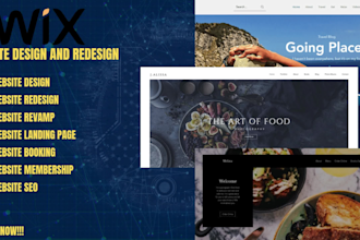 design and redesign wix website, revamp, booking and membership wix website