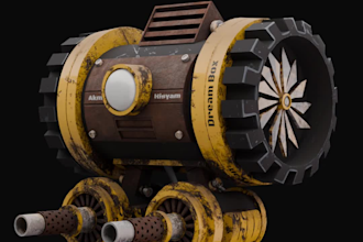 create 3d game assets and model with blender