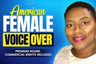 deliver an engaging african american female voice over