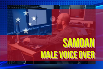 provide native samoan male professional voice over service