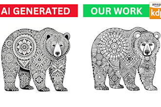 redraw and optimize ai art into perfect KDP coloring book line art