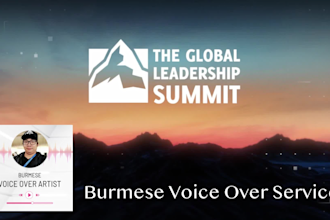 record a studio quality burmese voiceover