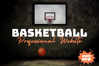 design pro basketball league website tournament sport website