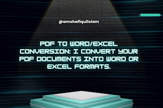 do data scraping PDF conversion and data entry