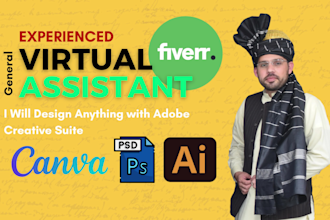 expert virtual assistant for adobe illustrator, photoshop, canva