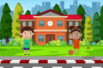 create custom 2d cartoon animation video for you
