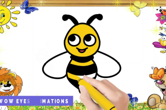 创建绘画和着色视频眨眼，为孩子们学习，YouTube