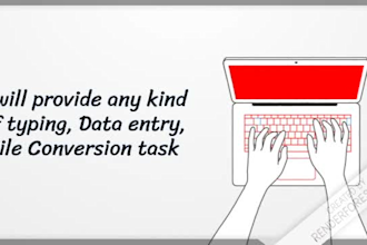 be a virtual assistant for typing jobs and data entry