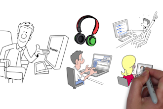 make commercial whiteboard animation for business, services and products