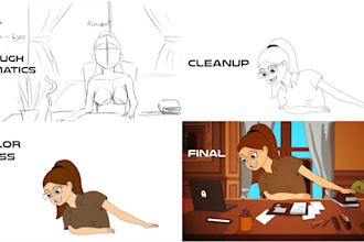 do short traditional 2d animation for your character