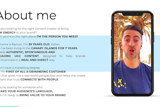 create italian ugc video for your brand