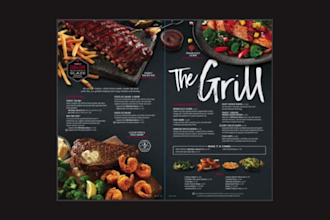 design menu for restaurants , food menu , digital menu etc