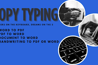 typing your document , ebook or book