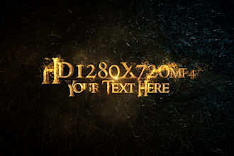gold trailer logo or text