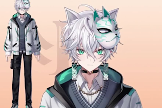 design and rig live 2d vtuber model 2d vtuber model vtuber commission 2d anime