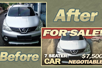 design vintage style car sale ad photo