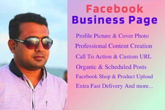 page creation, setup, logo, banner, cover, marketing