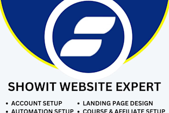 design, redesign and customize showit website and template