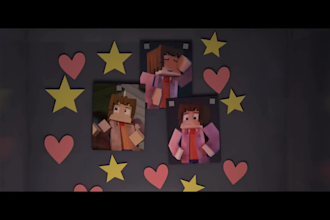 make 3d animation minecraft film or song clip for you