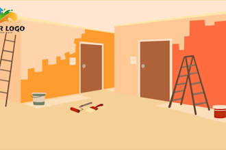 make painting contractor or painter service 2d animated promo video