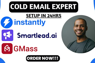 setup instantly ai smartlead ai and gmass for cold email outreach