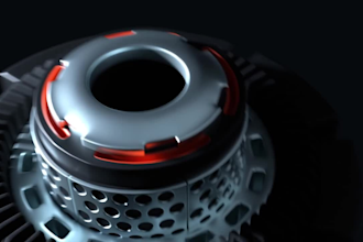 create animated assembly motion videos with glowing effects and music